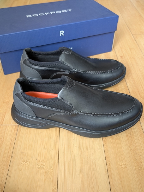 NEW Rockport Black Metro Path Slip-On Leather Loafers main image 7